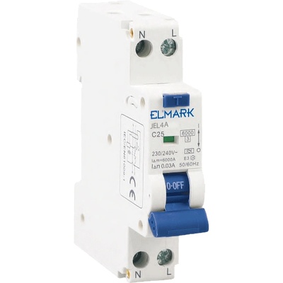 ELMARK ЕЛЕКТРОННА ДТЗ dpn rcbo jel9a 6ka 2p 40a/30ma (40506a)