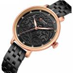 Curren Дамски часовник Curren Luxury Blanche с кристали, Кварцов, Черен (CURREN-9046S-BLACK) Часовници