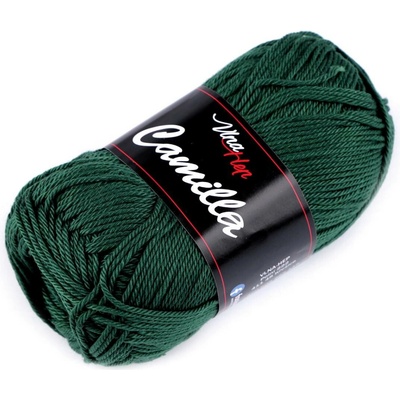 Bavlněná pletací příze Camilla 50 g Varianta: 37 (8157) zelená tmavá, Balení: 1 ks 45181/92104/243438