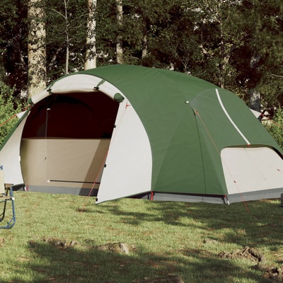 vidaXL Семейна палатка Crossvent 8-местна зелена водоустойчива (94421)