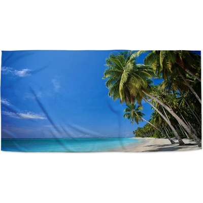 Sablio Ručník s potiskem Palmová pláž 50 x 100 cm