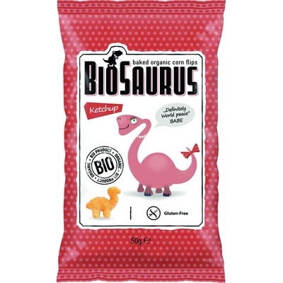 Biosaurus Печен царевичен снакс с кетчуп Без глутен 50г