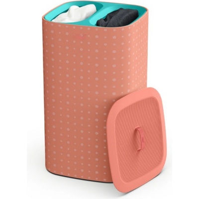 Joseph Joseph Кош за пране Joseph Joseph 50026, 71х39.5х39.5 см, 60 л, Дръжки за пренасяне, 2 разделения, Корал (50026)