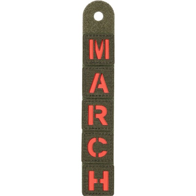 Nášivka M-Tac MARCH - olivová-červená