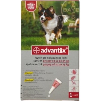 Advantix spot-on 10-25 kg 1 x 2,5 ml