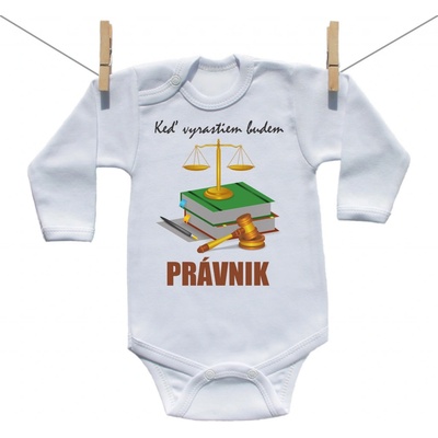 Boodyy Body s dlhým rukávom Keď vyrastiem budem právnik