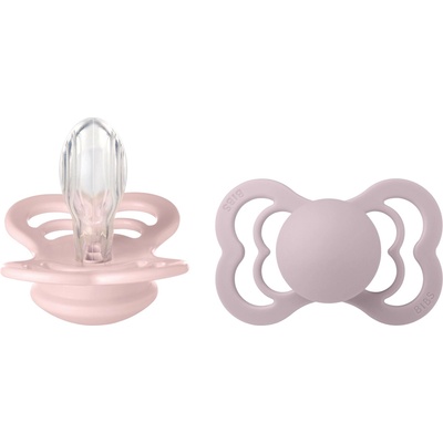 BIBS Силиконови залъгалки Bibs - Supreme, Blossom/Dusky Lilac, 6-18 м, 2 броя (260422)