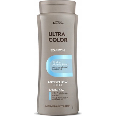 Joanna Ultra Color Šampón proti žltým odtieňom pre blond a šedivé vlasy 400ml