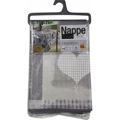 Douceur d`Interieur Utěrka na stůl COZY COEUR 140x240 šedá