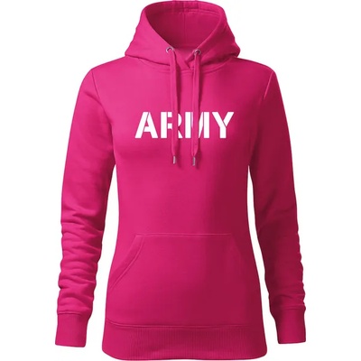 DRAGOWA дамски суитшърт с качулка, Army, розов, 320г/м2 (5908)