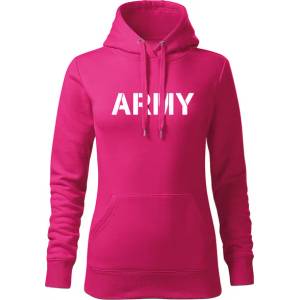 DRAGOWA дамски суитшърт с качулка, Army, розов, 320г/м2 (5908)