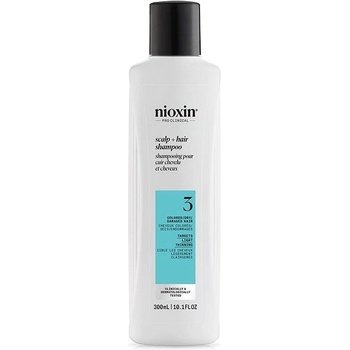 Nioxin System 3 Scalp + Hair Shampoo čistiaci šampón pre farbené rednúce vlasy 300 ml