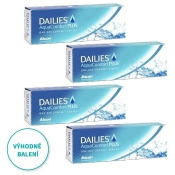 Alcon Dailies AquaComfort Plus 30 čoček balení 3+1 zdarma