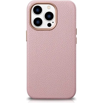 ICARER Magsafe Калъф от Естествена Кожа за iPhone 14 Pro, iCarer Leather Case, Розов (WMI14220710-PK)