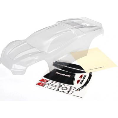 Traxxas Body, E-Revo (clear, requires painting)/window, grill, lights decal sheet TRX8611 (TRX8611)