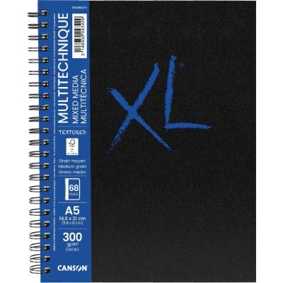 Canson XL Mix Media Textured lepený blok A5 300 g/m² 68 listov