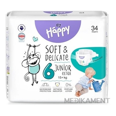 bella HAPPY Soft&Delicate 6 Junior Extra od 16+ kg 34 Ks