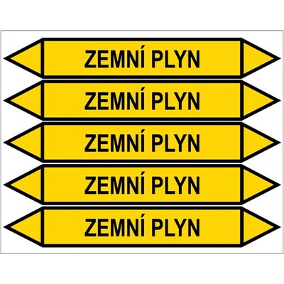 Značení potrubí, zemní plyn PZG 007588
