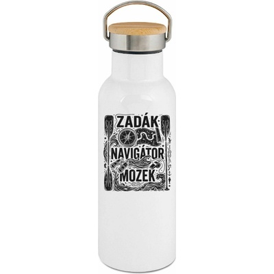123TRIKO termoska Zadák navigátor a mozek, černý potisk 500 ml