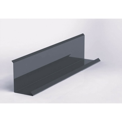 Lemování zdí klasik r.š.250mm pozinkované Lakované RAL 7024 šedá grafit s folií dl.2m