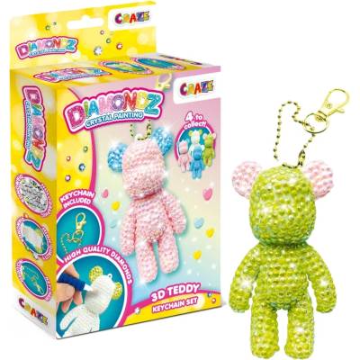 CRAZE Комплект за ключодържател Craze Diamondz - Плюшено мече (C53850)