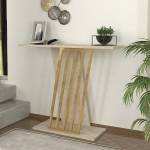 TopMebel Конзола Gravity TopMebel от меламин в травертин - златен цвят 90x29, 6x76, 8cm
