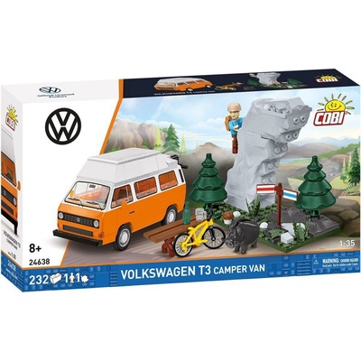 Cobi 24638 Volkswagen T3 Camper Van, 1:35, 232 k, 2 f