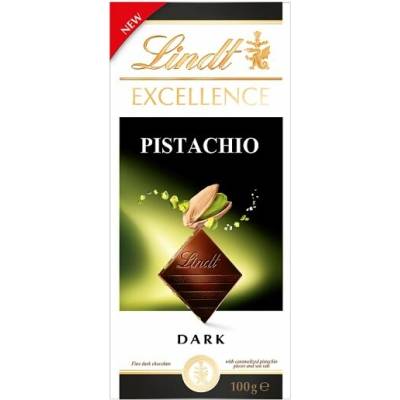 Lindt Excellence horká čokoláda s karamelizovanými pistáciovými orieškami a morskou soľou 100 g