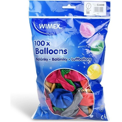 Wimex nafukovací balónek průměr 25 cm, barevný mix metalických barev