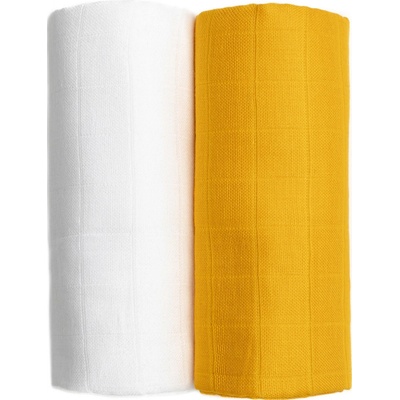 T-TOMI Tetra osušky Exclusive Collection 2ks white + mustard