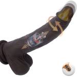 Paloqueth Realistic Thrusting & Rotating Dildo Vibrator with Suction Cup 8.5" Brown