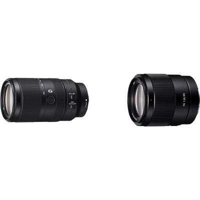 Sony E 70-350mm f/4.5-6.3 G OSS | APS-C, Super Telephoto Zoom Lens (SEL70350G) & SEL-35F18F Wide Angle Lens - SEL70350G. SYX