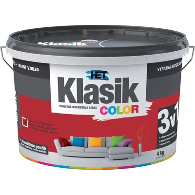 HET KLASIK COLOR interiérová farba 4 kg vínová (0897)