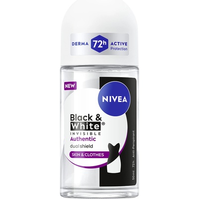 Nivea Рол-он дезодорант Black & White Invisible Authentic, 50 ml
