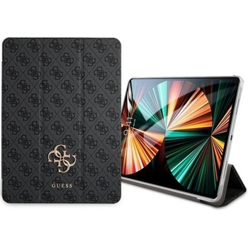 GUESS Калъф за таблет Guess 4G Folio Cover (GUIC12G4GFGR), за Apple iPad Pro 12.9 M1 (2021), с поставка, сив (GUIC12G4GFGR)