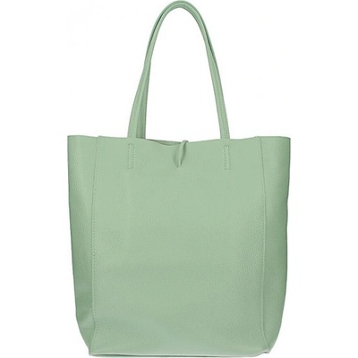 Made in Italy kožená shopper kabelka 396 mátová
