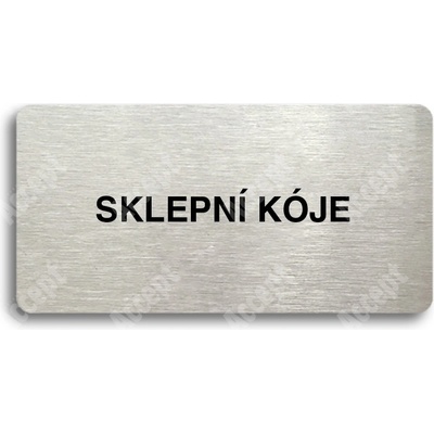 ACCEPT Piktogram SKLEPNÍ KÓJE - stříbrná tabulka - černý tisk bez rámečku