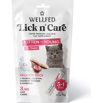 WELLFED Протеиново лакомство за близане с патешко за подрастващи котенца