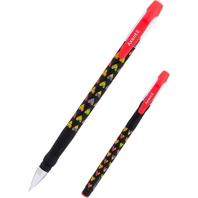 Химикалка Axent Hearts 0.5 mm Син (1601360-06-AB1049-16-A-НЕ)