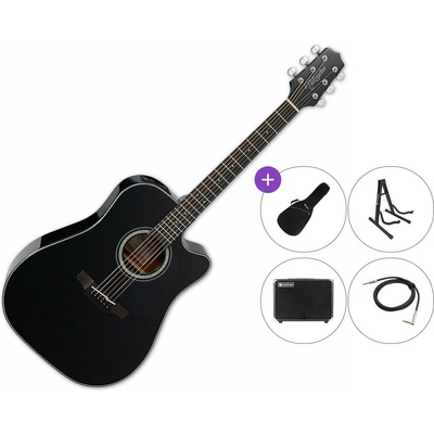 Takamine GD30CE Premium SET Black Електро-акустична китара Дреднаут