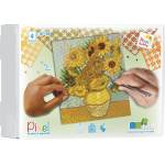 Pixelhobby Мозайка с пиксели Classic, Pixelhobby, 80x100 пиксела - Слънчогледи на Винсент ван Гог (90292)
