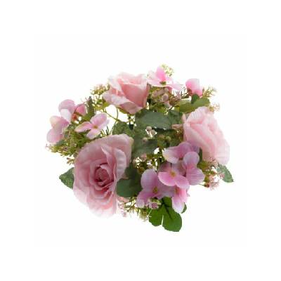 Изкуствен венец - рози и хортензия, светло розов, 24/120 Casa de Engel | Lilav | Home | UNI