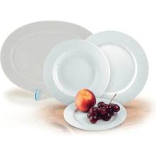 Plytký tanier porcelán 24 cm 6 ks ROTBERG Basic biely