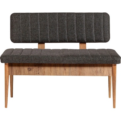 TopMebel Диван с две места - пейка от меламин Alden - антрацитна тъкан 110x40x85см