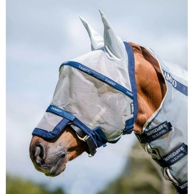 Horseware Maska proti hmyzu Rambo Plus s nosem silver navy – Zbozi.Blesk.cz