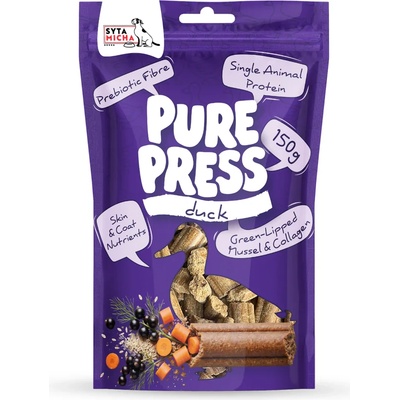Syta Micha Студено пресовани лакомства с патешко за кучета Pure Press Duck Cold Pressed Treats 150 г