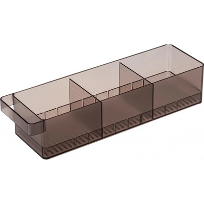 Kouřově šedý plastový organizér do lednice Yamazaki Tower 11 x 37,5 cm