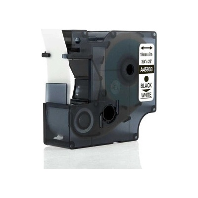 Kompatibilní páska s Dymo 45803, S0720830, 19mm x 7m, černý tisk / bílý podklad – Zboží Mobilmania