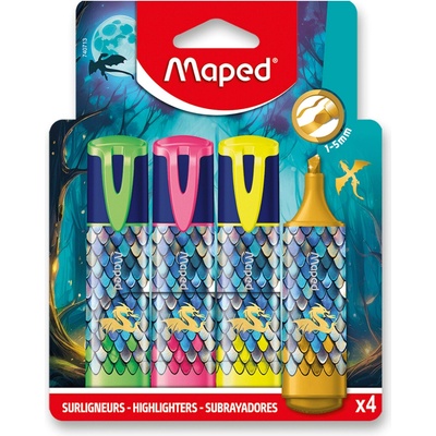 Maped Fluo Peps Dragon 4 ks