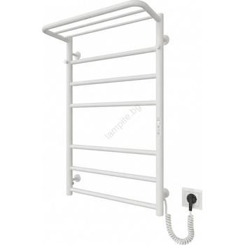 Mario Radiators Радиатор-стълба за баня HOME, 95W/230V, 77x53 cm, неръждаема стомана/бял, дясно изпълнение (MR0076)